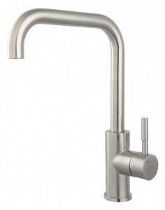 Set Chiuveta Ferro Mezzo II Rotunda cu o cuva Ø 51 cm, gri si Baterie Ferro Camiro Inox - stativa bucatarie cu pipa inalta, mobila - Img 3