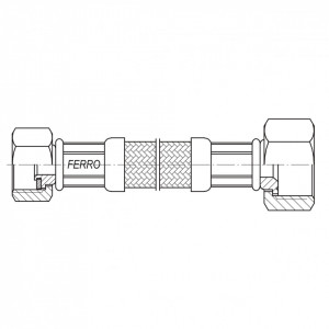 Racord flexibil pentru apa 1/2"x1/2" FI-FI 150cm - Img 2