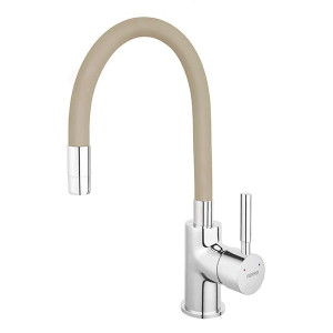 Set chiuveta granit Ferro , o cuva 58x48, nisip cu baterie flexibila Ferro bej - Img 3