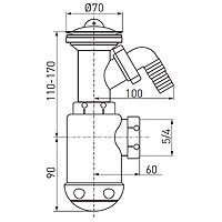 Sifon Ferro Lavoar Dn50 Sita Inox+Dop Tip443 - Img 2