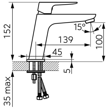 Baterie stativa lavoar - Vitto Verdeline Gun Metal - Img 2
