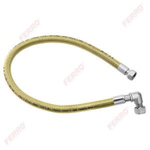 Racord flexibil metalic cu cot pentru gaz 1/2x1/2 FI-FI 100cm - Img 1