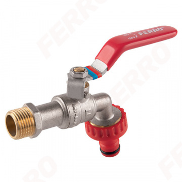 Robinet cu bila F-Comfort dublu serviciu, cu racord rapid din plastic 3/4``