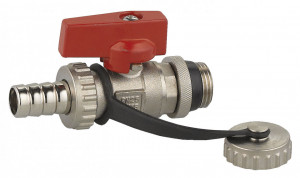 Robinet "mini" de golire din alama cromata cu sfera 1/2" FE - Img 2