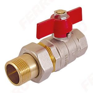 Robinet trecere cu olandez din alama PN25, 1" FI-FE cu sfera si fluture - Img 1