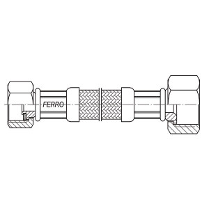 Racord flexibil pentru apa 1/2"x1/2" FI-FE 80cm - Img 2