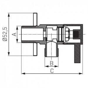 Robinet coltar cu cartus ceramic 1/2"x3/8" Rotondo, crom - Img 2