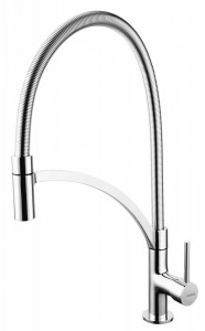 Set Chiuveta Ferro Mezzo II 1 Cuva si Picurator 780x480 mm, nisip si Baterie Ferro Maestro - baterie stativa bucatarie cu pipa extractibila - Img 3