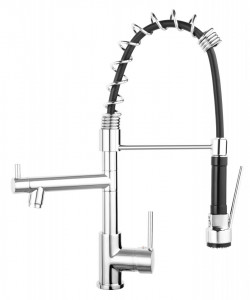 Set Chiuveta Ferro Mezzo II 1 Cuva si Picurator 780x480 mm, nisip si Baterie Ferro Freya3 Stativa Bucatarie culoare Nisip, cartus ceramic - Img 4