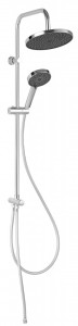 Set de dus dual Vepa, bara metalica 950 mm, FerroEasyClean, comutator ceramic de tip click-clack, crom-negru - Img 1