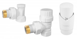 Set robineti radiator coltari 1/2" tur termostatic+retur+cap termostat GT30