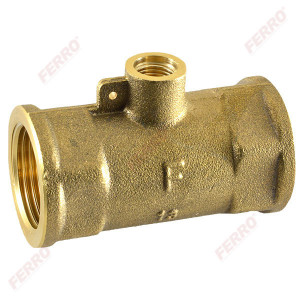 Teu redus din alama 1/2"xM10x1/2" pt. montaj senzor temperatura