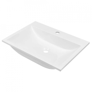 VGA1610T - Lavoar granit cu preaplin 600x440x122 mm, alb - Img 1