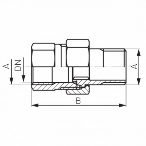 Racord olandez din alama 1/2" FI-FE cu O-ring - Img 2