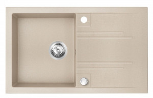 Set Chiuveta Ferro Mezzo II 1 Cuva si Picurator 780x480 mm, nisip si Baterie Ferro Libretto - baterie stativa bucatarie cu pipa flexibila extractibila - Img 4