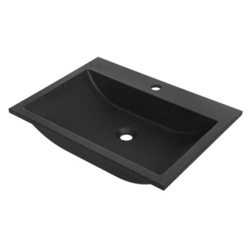 VGA1710T - Lavoar granit cu preaplin 600x440x122 mm, negru-grafit - Img 1