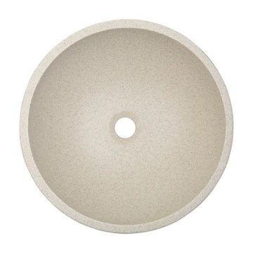VRR1421T - Lavoar granit rotund fara preaplin Ø410x135 mm , bej - Img 2