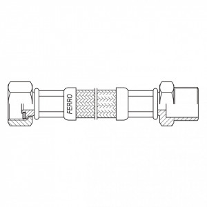 Racord flexibil pentru apa 1/2"x1/2" FI-FE 100cm - Img 2