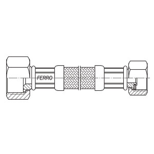 Racord flexibil pentru apa 1/2"x3/8" FI-FI 60cm - Img 2