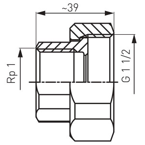 Racord hollender teava-pompa din fonta 6/4x1 (set2buc) - SG17 - Img 2