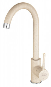 Set Chiuveta Ferro Mezzo II 1 Cuva si Picurator 780x480 mm, nisip si Baterie Ferro Freya stativa bucatarie culoare nisip - Img 3