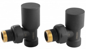 Set Robineti Tur/Retur Radiator Coltari 1/2", Antracit