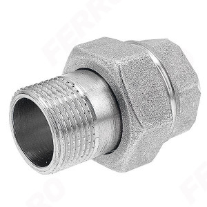 Racord olandez din alama cromata 3/8" FI-FE cu O-ring - Img 1