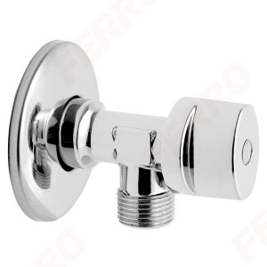 Robinet coltar cu sfera 1/2"x3/8", crom - Img 1