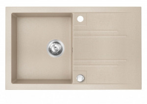 Set Chiuveta Ferro Mezzo II 1 Cuva si Picurator 780x480 mm, nisip si Baterie Ferro Freya - baterie stativa bucatarie - Img 3