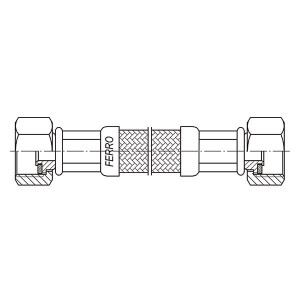 Racord flexibil pentru apa 1/2"x1/2" FI-FE 60cm - Img 2