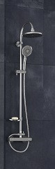 Sistem de dus Novaservis Trinity TRM7, baterie termostat dus, set dus cu bara si para dus, crom - Img 5
