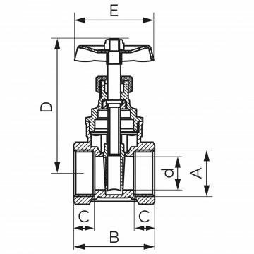 Robinet Ferro Alama Cu Sertar 1 1/4" Fi-Fi - Img 2