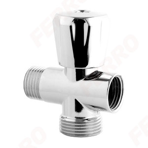 Robinet Masina De Spalat 1/2"X3/4" Tip Ciuperca Cu Ventil Si Supapa De Sens,Crom - Img 1