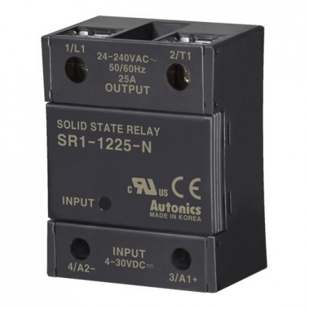 Solid State Relay SR1-1225-N,1-fazni, ulaz 4-30Vdc,izlaz 24-240Vac, 25A Autonics