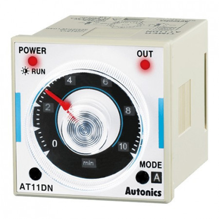 Tajmer AT11DN,disp.analogni-skala,48x48mm,NPN,izlaz 2 relejna,11-pina,100-240Vac/24-240Vdc Autonics