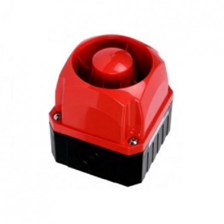 Signalna sirena MQVH-9FF-R,95x95x94mm,15V,105dB,90-240Vac,crveno kockasto kućište,IP66 Autonics