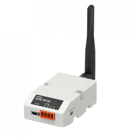 Komunikacioni konvertor SCM-WF48, USB/RS-485, TCI/IP(IPv4), WiFi, 100m, 24-28Vdc, IP20 Autonics