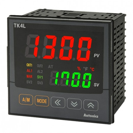 Termoregulator TK4L-24CR,disp.2 reda-4d,96x96mm,alarm,DI,CT,struj/SSR,relej,100-240Vac IP65 Autonics