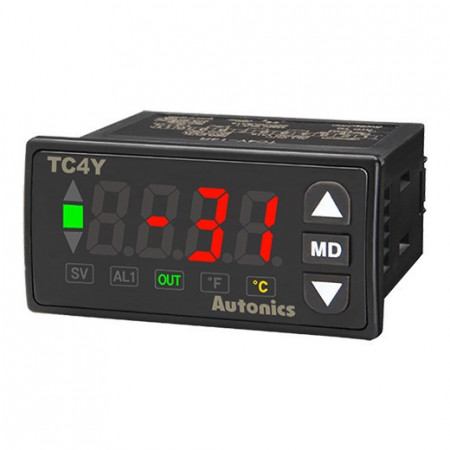 Termoregulator TC4Y-14R,disp.LED,1 red-4 cifr,72x36mm,alarm,PID,relejni/SSR,100-240Vac IP65 Autonics