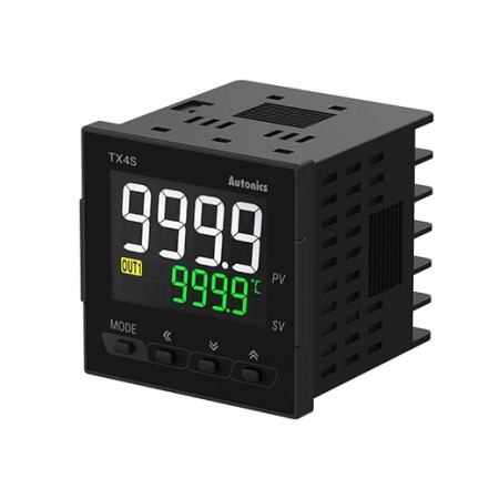 Termoregulator TX4S-14R, disp.LCD 2 reda-4d,48x48mm,1 alarma,PID, relejni,100-240Vac IP50 Autonics