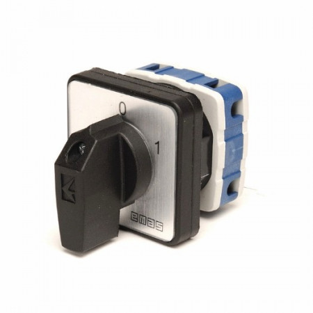 Grebenasti prekidač PSA010AK131S, 1x10A (0-1), 2 nivoa 60Â°, 6kA, 48x48mm IP54 Emas