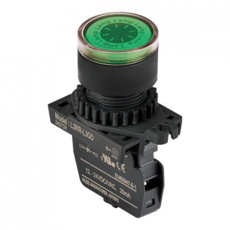 Signalna sijalica L2RR-L3GL zelena,110-220Vac IP52 Autonics