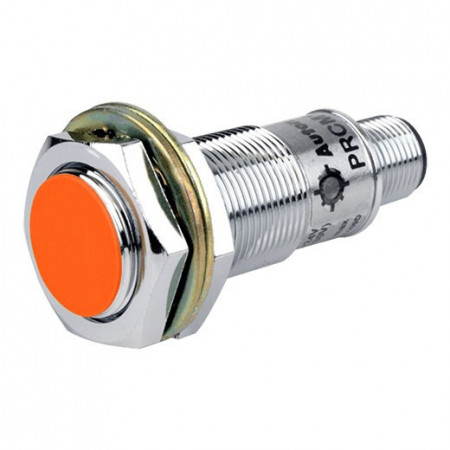 Induktivni senzor PRCM18-5DP, M18x53.8mm,PNP NO,Sn=5mm,konektor 4-pina M12x1,12-24Vdc, IP67 Autonics