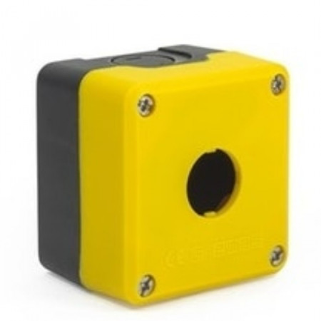 Kontrolna kutija P1EBOS, 1 otvor f22mm, crno-žuta, IP65 Emas