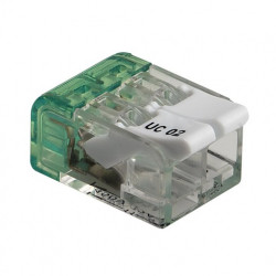 Klema kompaktna sa polugama UC02, za dva provodnika, 0.2-4.0 mm2, 32A/450Vac/dc, 85Â°C Cabur