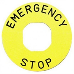 Oznaka za taster sve stop BET60P, 60mm plastična Emas