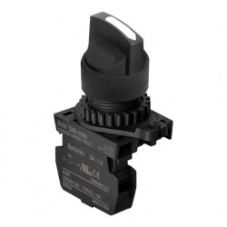 Prekidač dvopoložajni S2SR-S3WAM, 0-1 45Â°, 1NO, fi22mm, 6A 250Vac IP52 Autonics