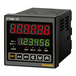 Brojač-Tajmer CT6M-1P2,dis.2 reda-6 cifara,72x72mm,1 relej,2 NPN izlaza,24Vac/24-48Vdc IP65 Autonics