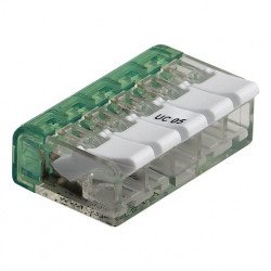 Klema kompaktna sa polugama UC05, za pet provodnika, 0.2-4.0 mm2, 32A/450Vac/dc, 85Â°C Cabur