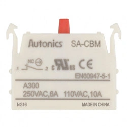 Kontakt blok SA-CBM, stop-mirni, 1NC, modularni, 6A 250Vac Autonics
